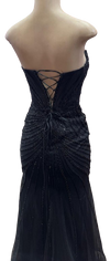 Load image into Gallery viewer, Beaded Mermaid Prom Dress Strapless Rhinestone &amp; Pearl Long Formal Gown with Slit by CT-2710 - - Prom Dress La Merchandise