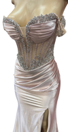 Load image into Gallery viewer, Strapless Corset Mermaid Prom Dress with Rhinestone Beading &amp; Lace-Up Back Evening Gown by CT-2714 - - Prom Dress La Merchandise