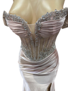 Load image into Gallery viewer, Strapless Corset Mermaid Prom Dress with Rhinestone Beading &amp; Lace-Up Back Evening Gown by CT-2714 - - Prom Dress La Merchandise