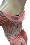Load image into Gallery viewer, Strapless Corset Mermaid Prom Dress with Rhinestone Beading &amp; Lace-Up Back Evening Gown by CT-2714 - - Prom Dress La Merchandise
