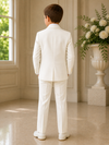 Load image into Gallery viewer, Boys Black Ivory 5-Piece Formal Suit with Vest, Necktie, and White Shirt SS8201 - - Boys suits LA MERCHANDISES