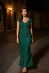 Load image into Gallery viewer, Formal Cap Sleeve Glitter Evening Dress By LA Merchandise LAV5264