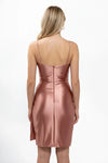 Load image into Gallery viewer, LAHD715 Wholesale Spaghetti Strap Satin Short Homecoming Cocktail Dress with Ruched Bodice - - Short Cocktail Dress LAH