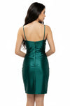Load image into Gallery viewer, LAHD715 Wholesale Spaghetti Strap Satin Short Homecoming Cocktail Dress with Ruched Bodice - - Short Cocktail Dress LAH