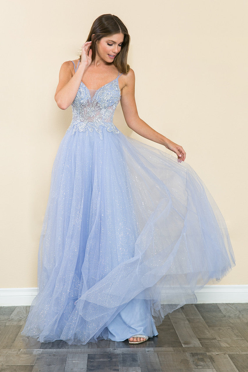 Wholesale Evening Dress V-Neck Beaded Sequin Formal Gown By LAF8183