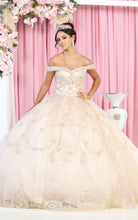 Load image into Gallery viewer, Embroidered Quince Ball Gown - LA170 - CHAMPAGNE - LA Merchandise