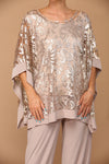 Load image into Gallery viewer, LA Merchandise LAV3443 Formal Pant Set W/ Sequin Cape Overlay - - Dress LAV