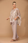 Load image into Gallery viewer, LA Merchandise LAV3443 Formal Pant Set W/ Sequin Cape Overlay - - Dress LAV