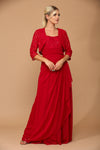 Load image into Gallery viewer, Wholesale Mother Of The Bride Dress Square Neck Formal Gown By LAV3094 - RED - Dress LAV