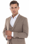 Load image into Gallery viewer, Brige Men's 3-Piece Suit: Notch Lapel Jacket, Double-Breasted Vest &amp; Pants, Active 2-Way Stretch Fabric