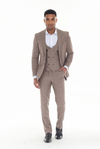 Load image into Gallery viewer, Brige Men's 3-Piece Suit: Notch Lapel Jacket, Double-Breasted Vest &amp; Pants, Active 2-Way Stretch Fabric