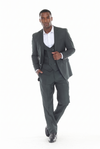 Load image into Gallery viewer, Green Men's 3-Piece Suit: Notch Lapel Jacket, Double-Breasted Vest &amp; Pants, Active 2-Way Stretch Fabric