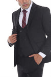 Load image into Gallery viewer, Men's 3-Piece Slim Fit Suit with Notch Lapel Jacket and Double-Breasted Vest for Business Occasions - - Suits La Merchandise