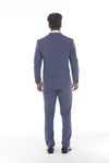 Load image into Gallery viewer, Three-Piece Slim Fit Suit with Notch Lapel Jacket and Double-Breasted Vest in 2-Way Stretch Fabric
