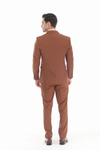 Load image into Gallery viewer, Men's 3-Piece Slim Fit Suit with Notch Lapel Blazer and Double-Breasted Vest in Stretch Fabric - - Suits La Merchandise