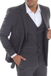 Load image into Gallery viewer, Men's 3-Piece Slim Fit Suit Notch Lapel Blazer and Active 2-Way Stretch Fabric for Formal WearMen's 3-Piece Slim Fit Suit Notch Lapel Blazer and Active 2-Way Stretch Fabric for Formal Wear