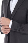 Load image into Gallery viewer, Men's 3-Piece Slim Fit Suit Notch Lapel Blazer and Active 2-Way Stretch Fabric for Formal WearMen's 3-Piece Slim Fit Suit Notch Lapel Blazer and Active 2-Way Stretch Fabric for Formal Wear