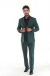 Load image into Gallery viewer, 3-Piece Men's Suit with Notch Lapel Blazer, Double-Breasted Vest, and Active 2-Way Stretch Fabric