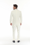 Load image into Gallery viewer, Ivory Men's 3-Piece Tailored Slim Fit Suit with Notch Lapel Blazer, Double-Breasted Vest - - Suits La Merchandise