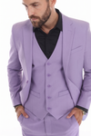 Load image into Gallery viewer, 3-Piece Slim Fit Suit with Notch Lapel Blazer and Double-Breasted Vest in 2-Way Stretch Fabric - - Suits La Merchandise