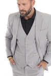 Load image into Gallery viewer, Men's 3-Piece Slim Fit Suit with Notch Lapel Blazer and Double Breast Vest in 2-Way Stretch Fabric