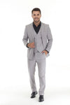 Load image into Gallery viewer, Men's 3-Piece Slim Fit Suit with Notch Lapel Blazer and Double Breast Vest in 2-Way Stretch Fabric