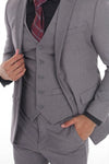 Load image into Gallery viewer, Men's 3-Piece Suit with Notch Lapel Blazer and Double-Breasted Vest in 2-Way Stretch Fabric