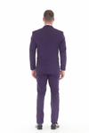 Load image into Gallery viewer, 3-Piece Slim Fit Suit with Notch Lapel Blazer, Double-Breasted Vest, and 2-Way Stretch Fabric - - Suits La Merchandise