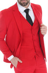 Load image into Gallery viewer, Men's 3-Piece Slim Fit Suit with Notch Lapel Blazer and Double-Breasted Vest for Formal Events - - Suits La Merchandise
