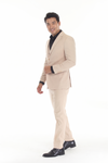 Load image into Gallery viewer, 3-Piece Slim Fit Suit with Notch Lapel Blazer, Double-Breasted Vest, and Active 2-Way Stretch - - Suits La Merchandise