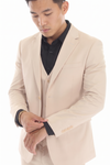 Load image into Gallery viewer, 3-Piece Slim Fit Suit with Notch Lapel Blazer, Double-Breasted Vest, and Active 2-Way Stretch - - Suits La Merchandise