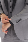 Load image into Gallery viewer, MD Gray 3-Piece Shawl Lapel Tuxedo Suit Slim Fit Jacket, Vest &amp; Expandable Pants Stretch