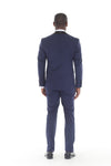 Load image into Gallery viewer, Navy 3-Piece Shawl Lapel Tuxedo Suit Slim Fit Jacket, Vest &amp; Expandable Pants Stretch
