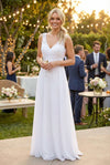 Load image into Gallery viewer, LA Merchandise LAV5233 Sleeveless V-Neck Beaded Bodice Bridal Gown - - Wedding Dresses LAV