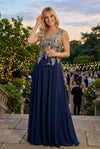Load image into Gallery viewer, LA Merchandise LAV5233 Long Chiffon Mother of the Bride Dress - - Mother of the Bride Dress LAV