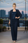 Load image into Gallery viewer, Mother of the Bride Formal Jacket Pant Suit By LA Merchandise LAV3383 - - Pant Suit LAV