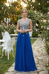 Load image into Gallery viewer, LA Merchandise LAV5233 Long Chiffon Mother of the Bride Dress - - Mother of the Bride Dress LAV