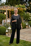 Load image into Gallery viewer, LA Merchandise LAV3443 Formal Pant Set W/ Sequin Cape Overlay - - Dress LAV