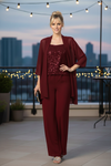 Load image into Gallery viewer, Mother of the Bride Formal Jacket Pant Suit By LA Merchandise LAV3383 - - Pant Suit LAV