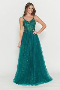 Wholesale Evening Dress V-Neck Beaded Sequin Formal Gown By LAF8183