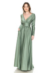 Load image into Gallery viewer, Wholesale Mother Of The Bride Dress Deep V-Neck Formal Gown By LAF5231 - SAGE - Dress LAF