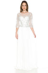 Load image into Gallery viewer, Wholesale Embellished A-Line Gown with Sheer Sleeves Evening &amp; Bridal Dress By LAF8145