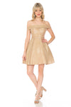 Load image into Gallery viewer, LA Merchandise LAF5227 Off-Shoulder Glitter Fit and Flare Short Party Dress Wholesale Cocktail Dress