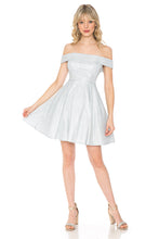 Load image into Gallery viewer, LA Merchandise LAF5227 Off-Shoulder Glitter Fit and Flare Short Party Dress Wholesale Cocktail Dress