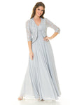 Load image into Gallery viewer, Wholesale Long Evening Dress Sleeveless Sequin A-Line Gown By LAF5237 - SILVER - Dress LAF