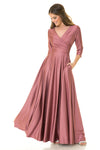 Load image into Gallery viewer, Wholesale Mother Of The Bride Dress 3/4 Sleeve A-Line Gown By LAF5243 - MAUVE - Dress LAF
