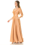 Load image into Gallery viewer, Wholesale Mother Of The Bride Dress 3/4 Sleeve A-Line Gown By LAF5243 - MOCHA - Dress LAF