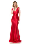Load image into Gallery viewer, Wholesale Evening Dress Deep V-Neck Mermaid Bridesmaid Gown By LAF5248 - RED - Dress LAF
