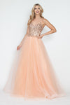Load image into Gallery viewer, LA Merchandise LAF8236 Sequin Bodice Tulle Spaghetti Straps Glitter Prom Dress