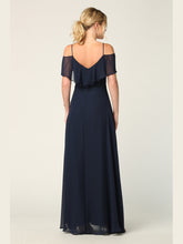 Load image into Gallery viewer, Wholesale Cold Shoulder Ruffle Chiffon Bridesmaid Dress By LAV3263